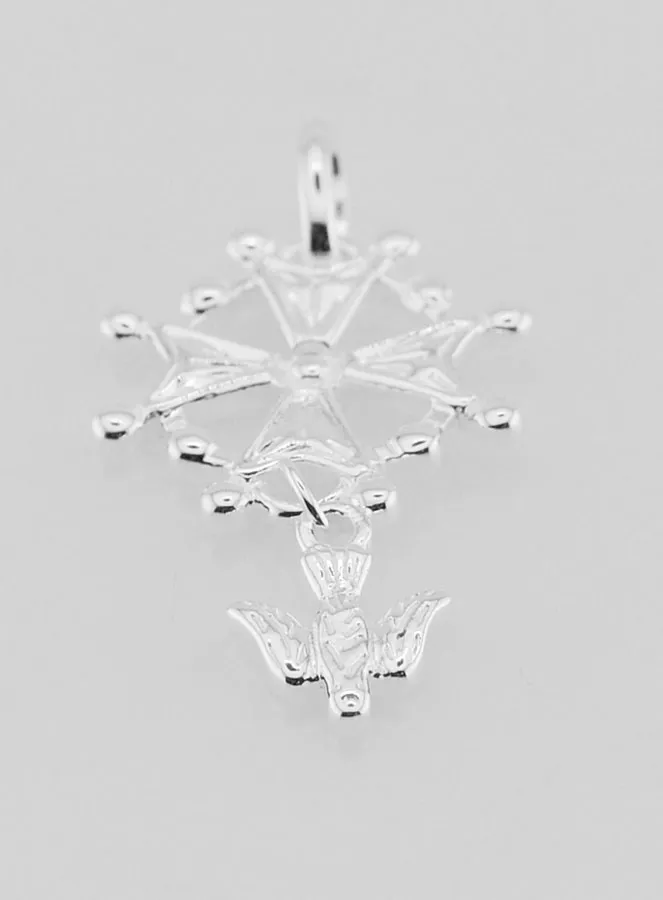 Confirmation Cross Pendant - Holy Spirit Silver (pic 2)