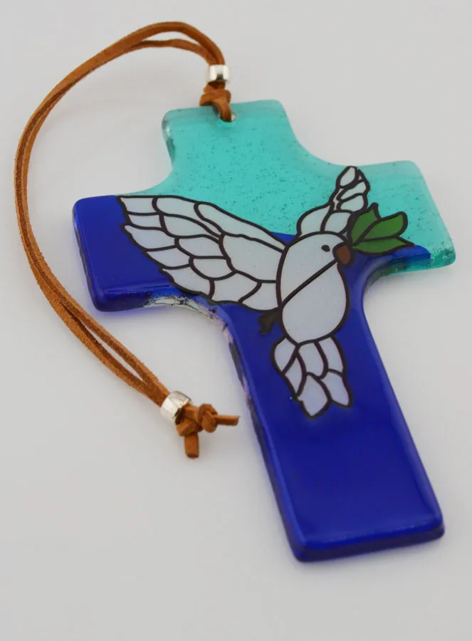 Glass Cross Confirmation Souvenir - Holy Spirit (pic 4)