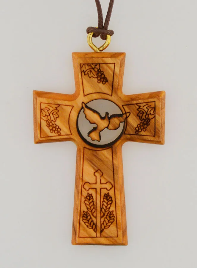Confirmation Cross Pendant - Holy Spirit Dove (pic 1)