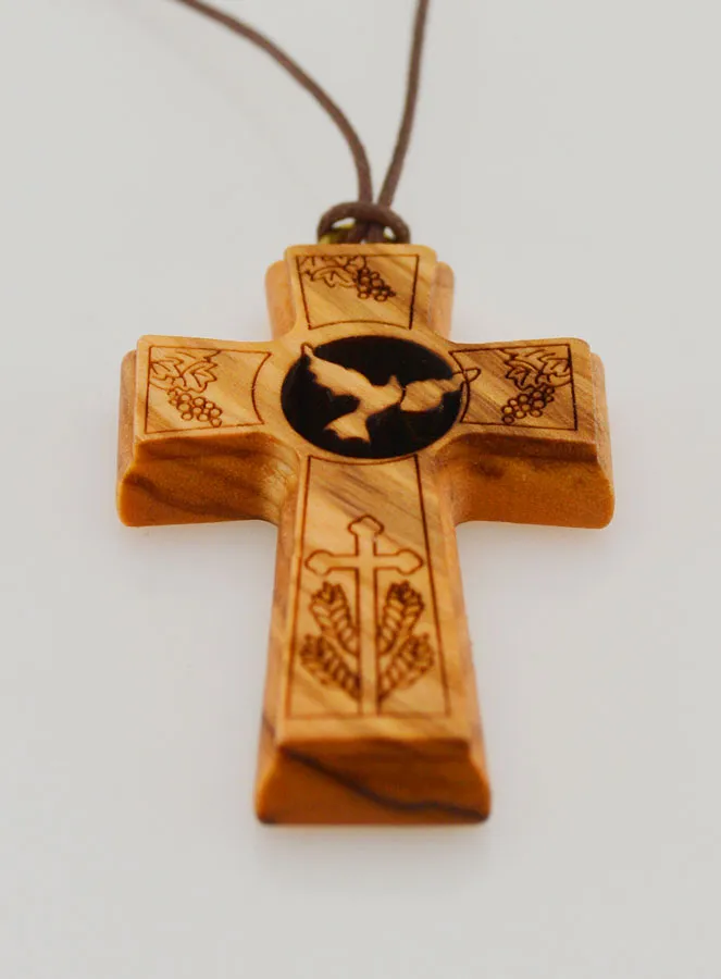 Confirmation Cross Pendant - Holy Spirit Dove (pic 2)