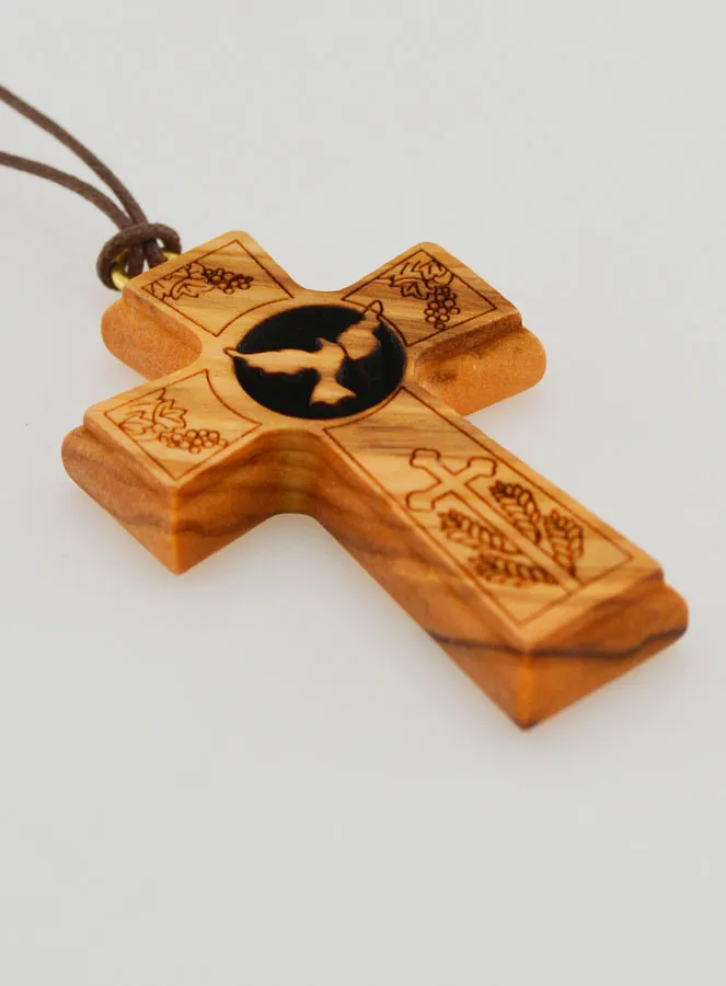 Confirmation Cross Pendant - Holy Spirit Dove (pic 3)