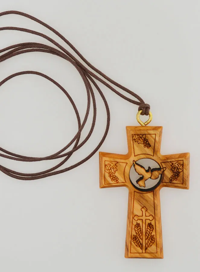 Confirmation Cross Pendant - Holy Spirit Dove (pic 4)