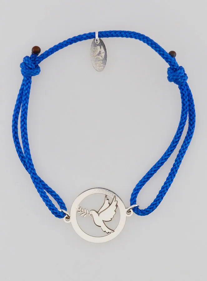 Silver and Cord Bracelet - Holy Spirit (pic 1)