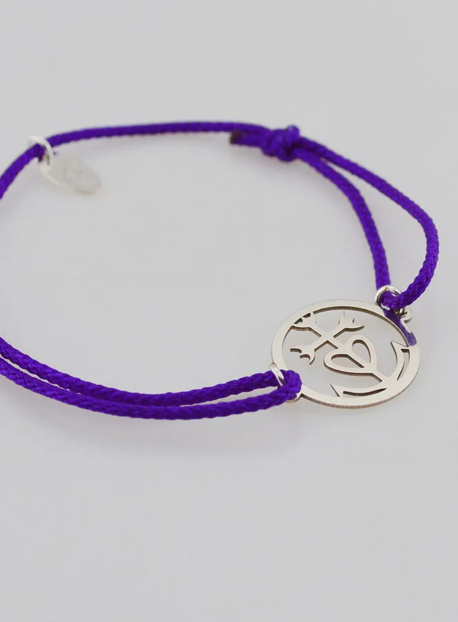 Silver and Rope Bracelet - Cross of Camargue (pic 3)