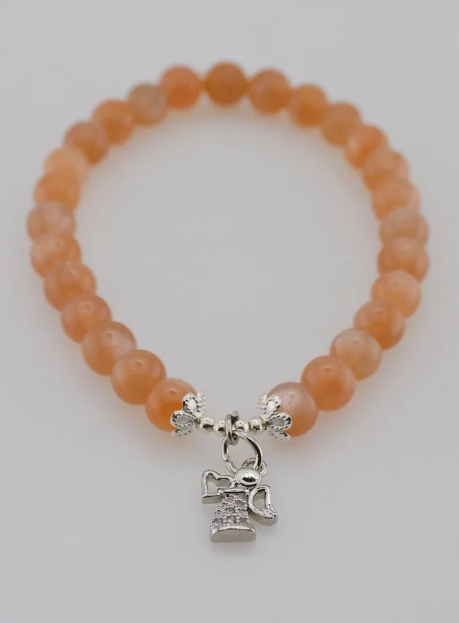6mm Sunstone Bracelet - Guardian Angel (pic 2)