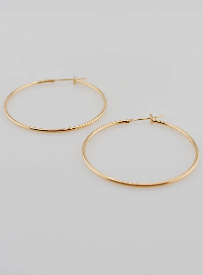 Gold-plated Creole Earrings - 40mm (pic 2)