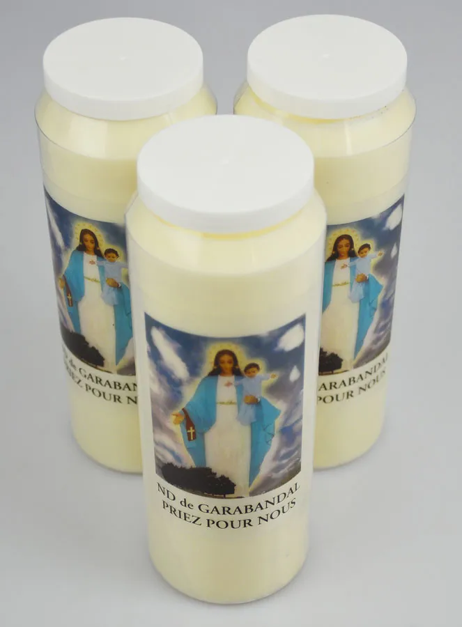 3 Sanctuary Candles Our Lady of Garabandal (pic 2)