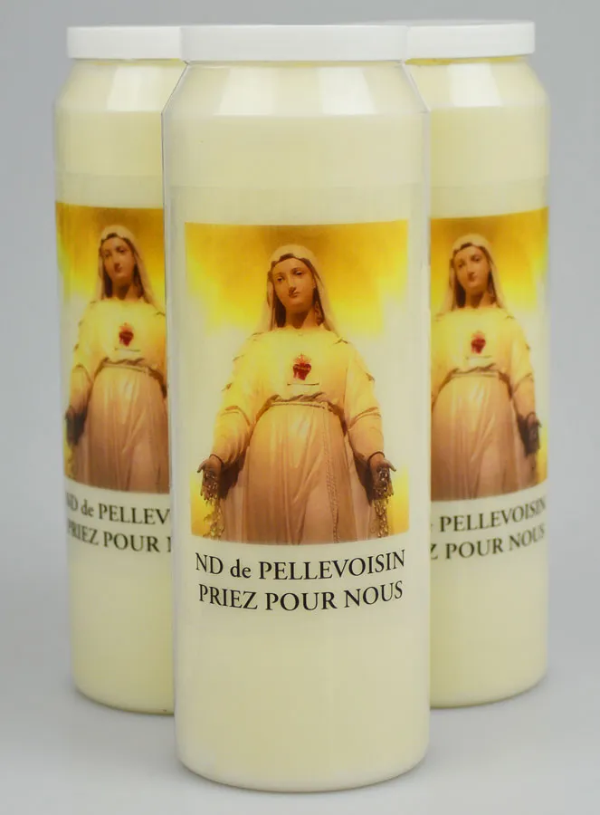 3 Sanctuary Candles Our Lady of Pellevoisin (pic 1)