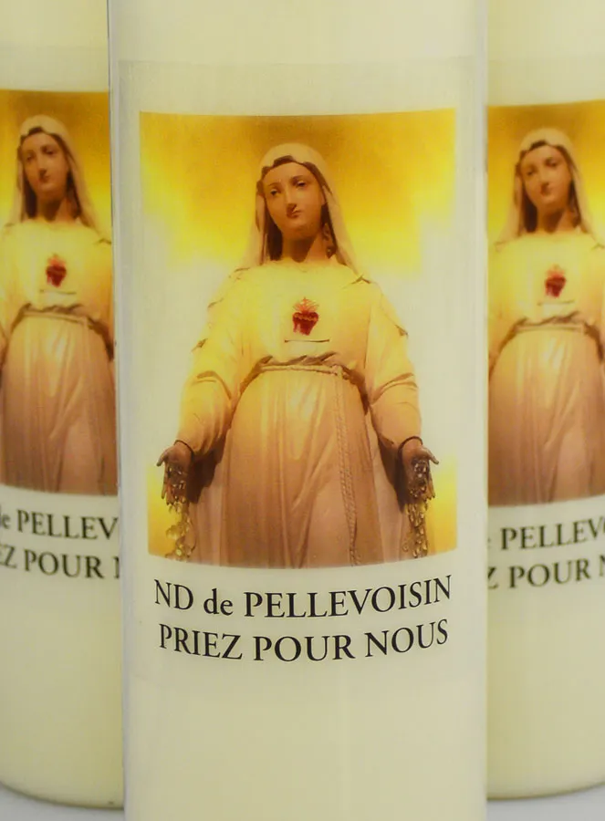 3 Sanctuary Candles Our Lady of Pellevoisin (pic 3)