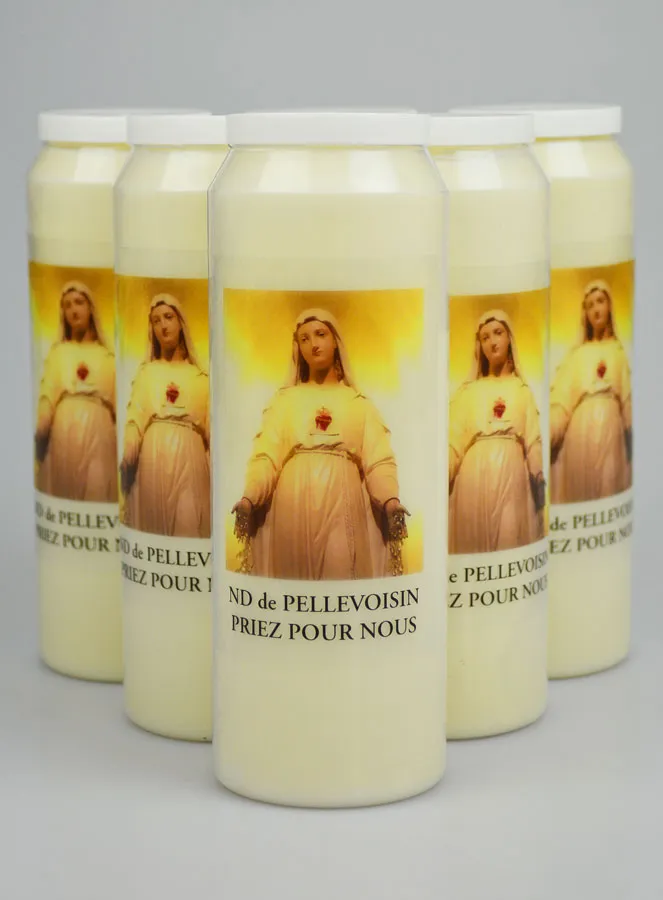 6 Sanctuary Candles Our Lady of Pellevoisin (pic 1)