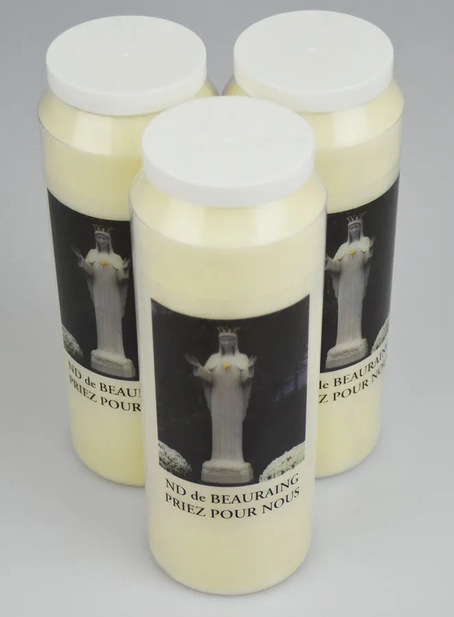 Set 3 Sanctuary Candles to Our Lady of Beauraing (pic 2)