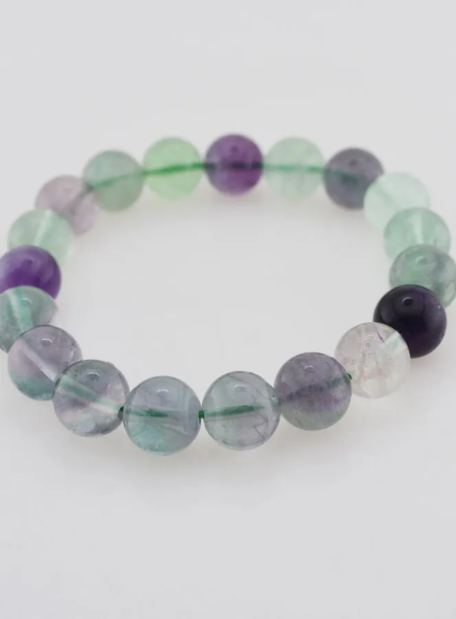Fluorite Gemstone Bracelet AB - 10 mm (pic 2)