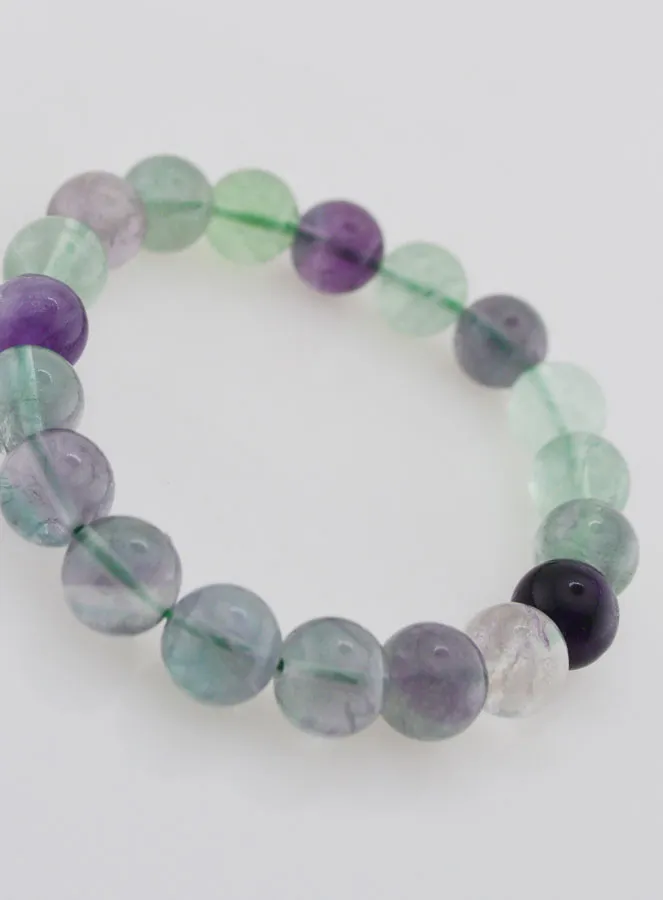 Fluorite Gemstone Bracelet AB - 10 mm (pic 3)
