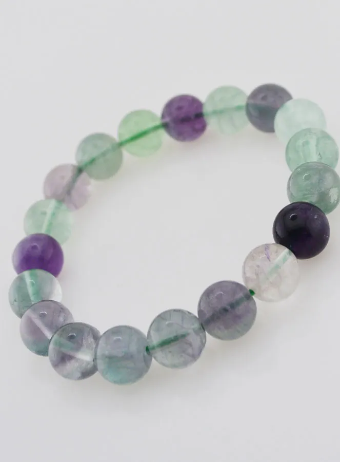 Fluorite Gemstone Bracelet AB - 10 mm (pic 4)