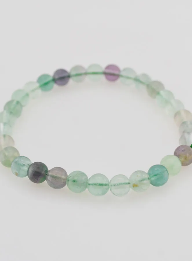 Gemstone Bracelet Fluorite AB - 6mm (pic 2)