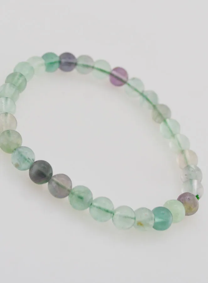 Gemstone Bracelet Fluorite AB - 6mm (pic 3)
