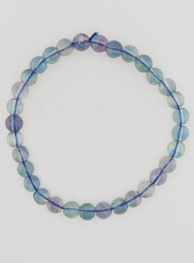 Blue Fluorite Gemstone Bracelet AA - 6 mm (pic 1)
