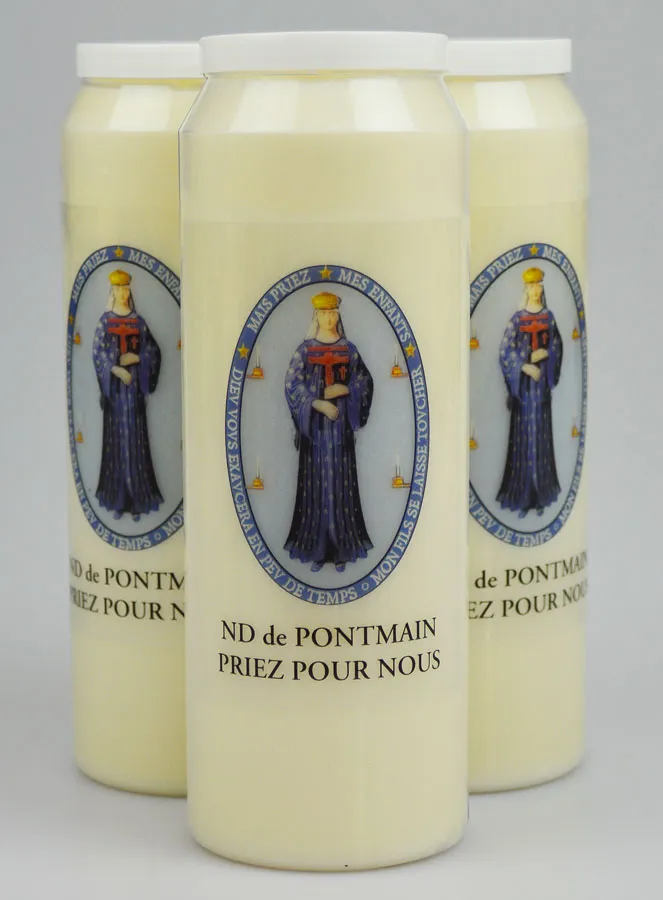 Set 3 Sanctuary Candles to Our Lady of Pontmain (pic 1)