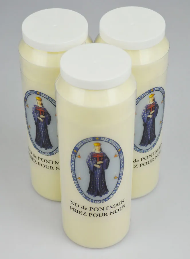 Set 3 Sanctuary Candles to Our Lady of Pontmain (pic 2)