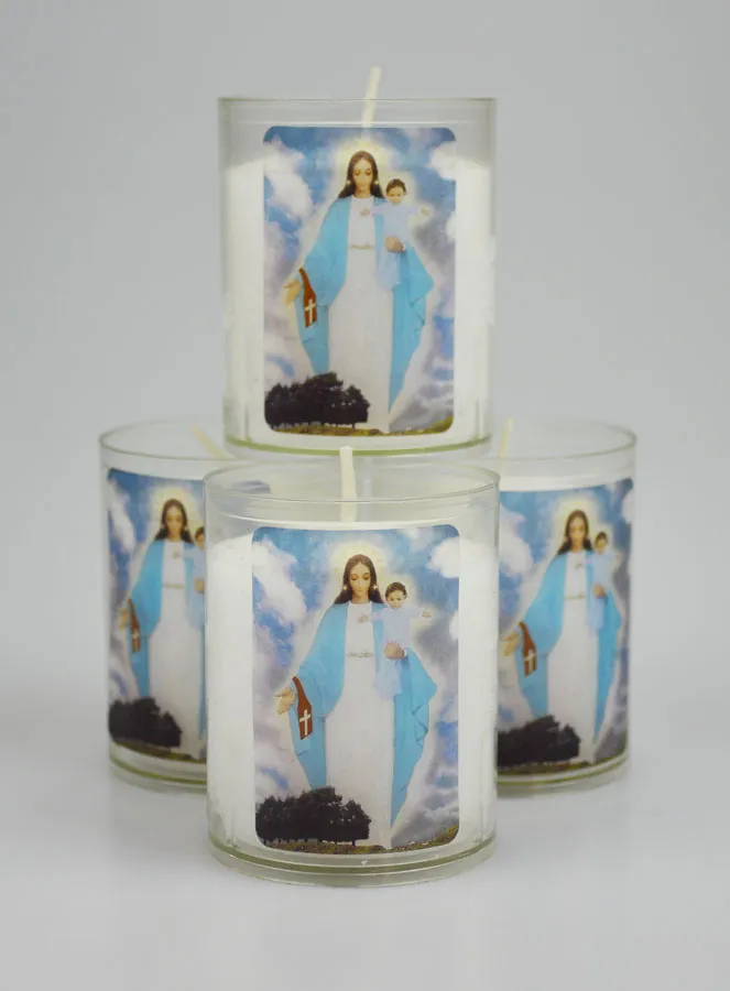 Set of 4 Votive Candles Our Lady of Garabandal (pic 1)