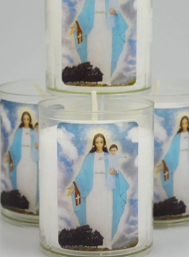 Set of 4 Votive Candles Our Lady of Garabandal (pic 3)