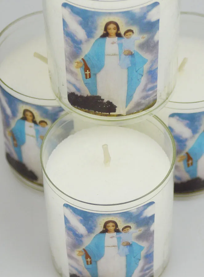 Set of 4 Votive Candles Our Lady of Garabandal (pic 4)
