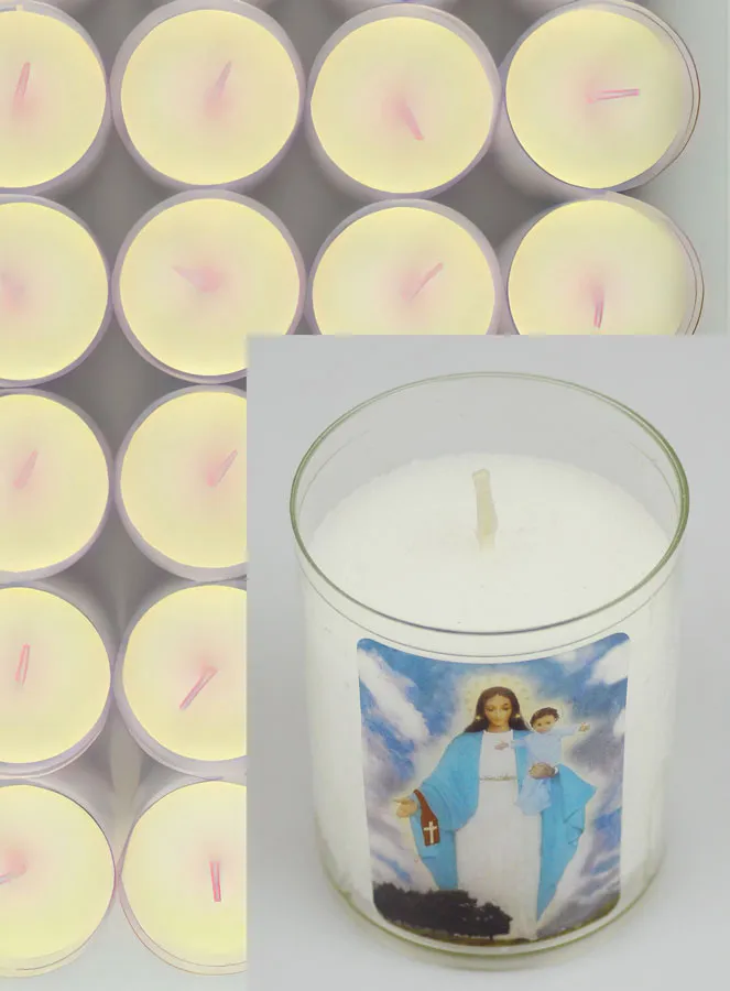 Set 24 Votive Candles Our Lady of Garabandal (pic 4)