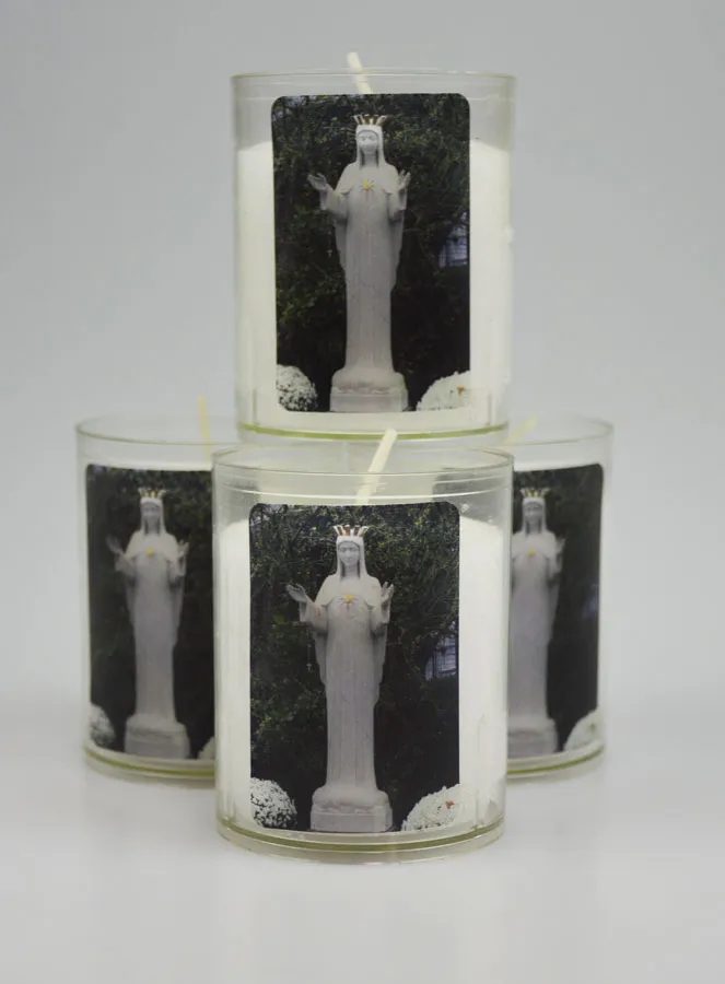 Set of 4 Votive Candles Our Lady of Beauraing (pic 1)