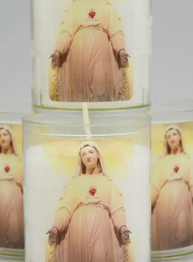 Set of 4 Votive Candles Our Lady of Pellevoisin (pic 3)