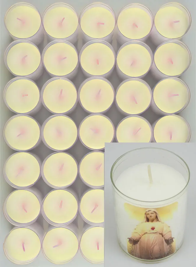 Set of 24 Votive Candles Our Lady of Pellevoisin (pic 2)