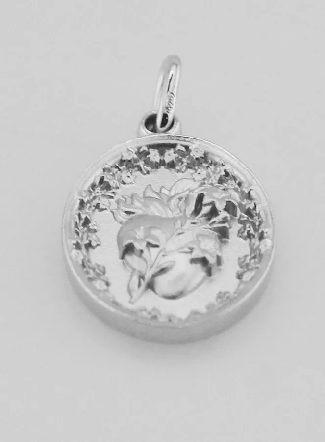 Silver Medal Sacred Heart of Saint Joseph - 19mm (pic 2)