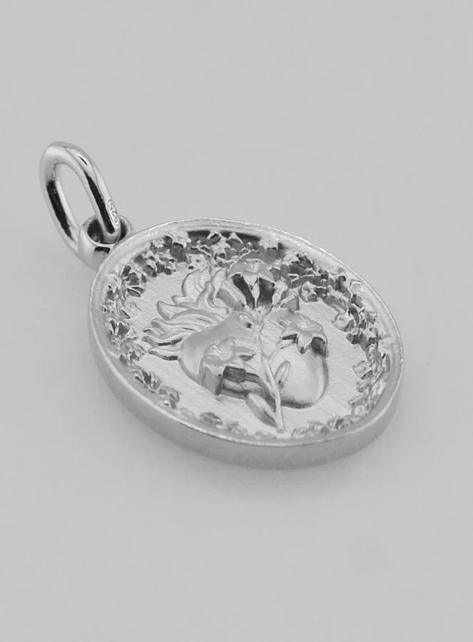 Silver Medal Sacred Heart of Saint Joseph - 19mm (pic 3)