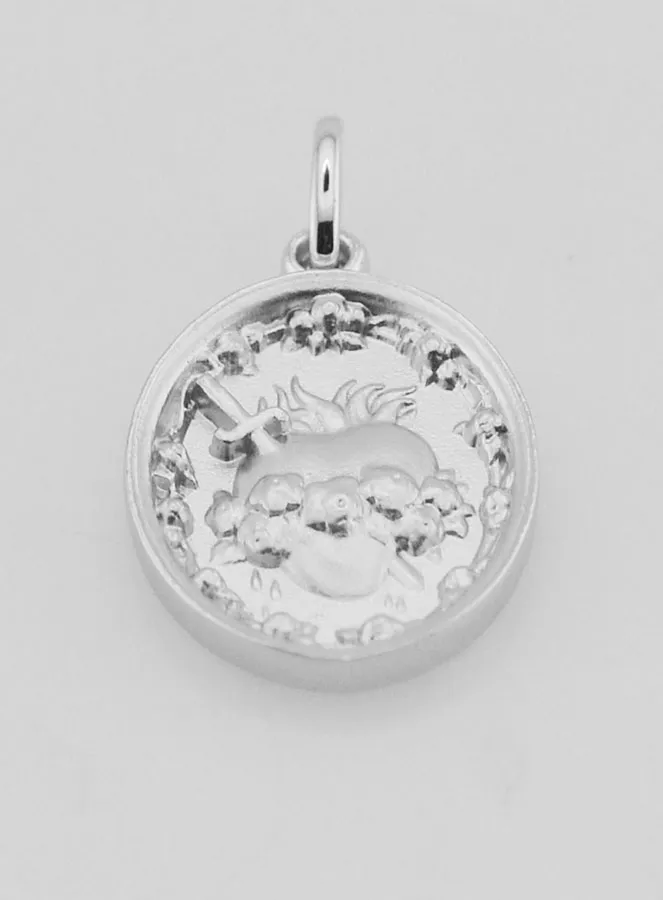 Immaculate Heart of Mary Silver Medal - 19mm (pic 2)