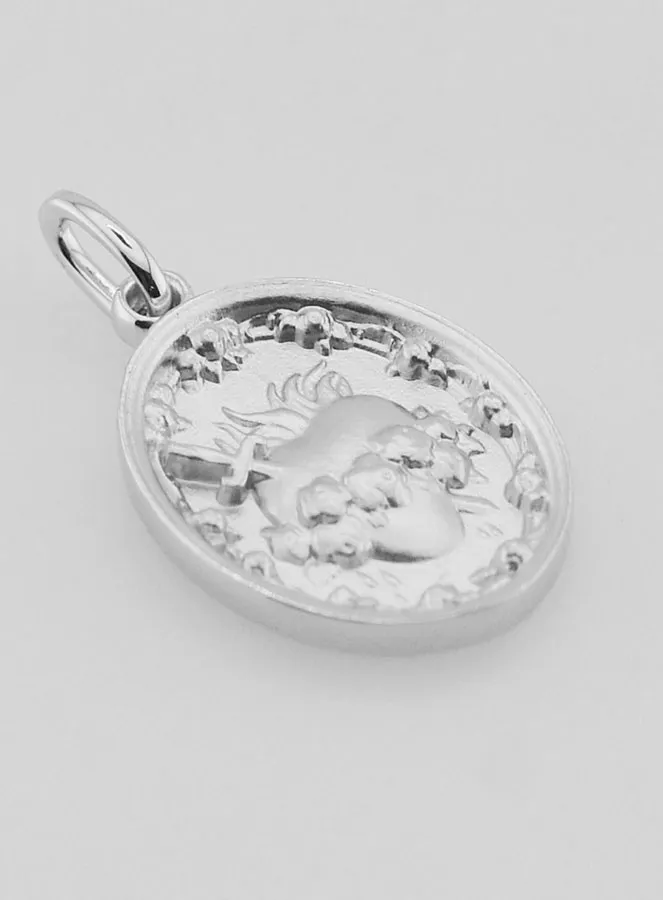 Immaculate Heart of Mary Silver Medal - 19mm (pic 3)