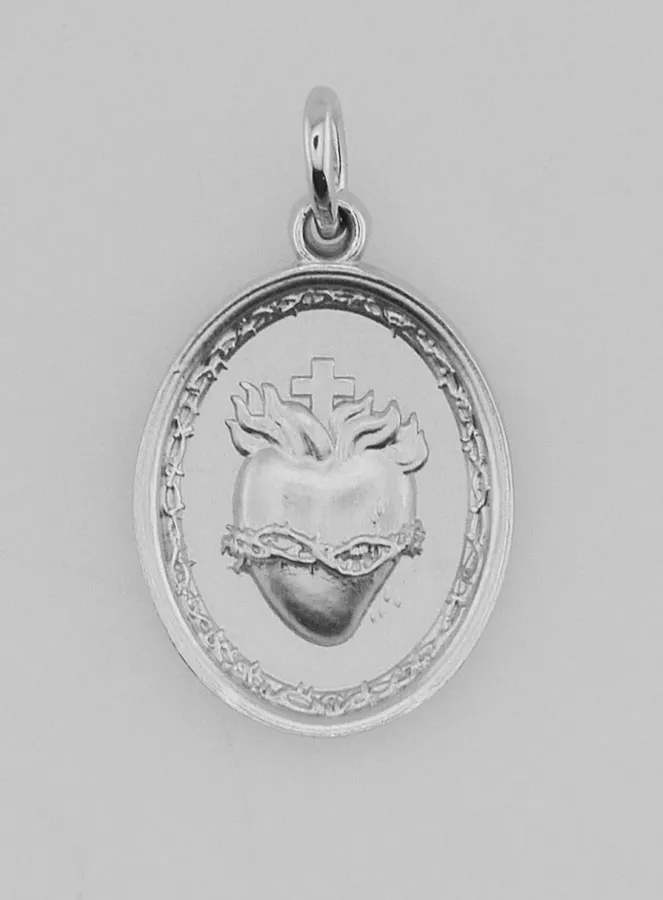 Silver Medal Sacred Heart of Jesus - 19mm (pic 1)
