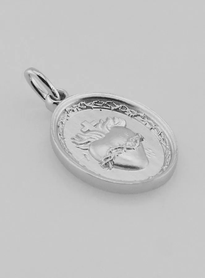 Silver Medal Sacred Heart of Jesus - 19mm (pic 3)