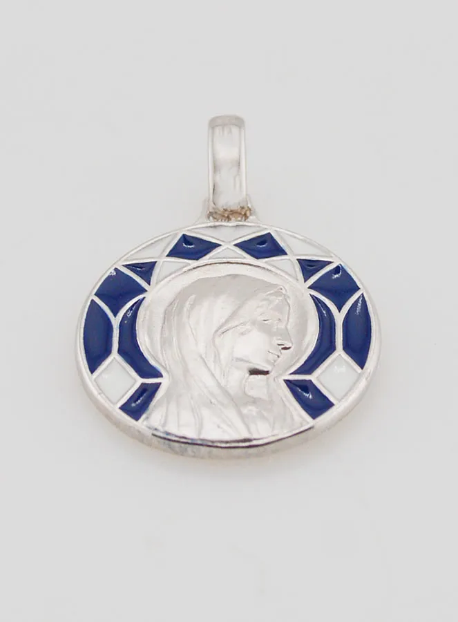 Medal Virgin Mary and Lourdes Double Sided - 18mm (pic 2)