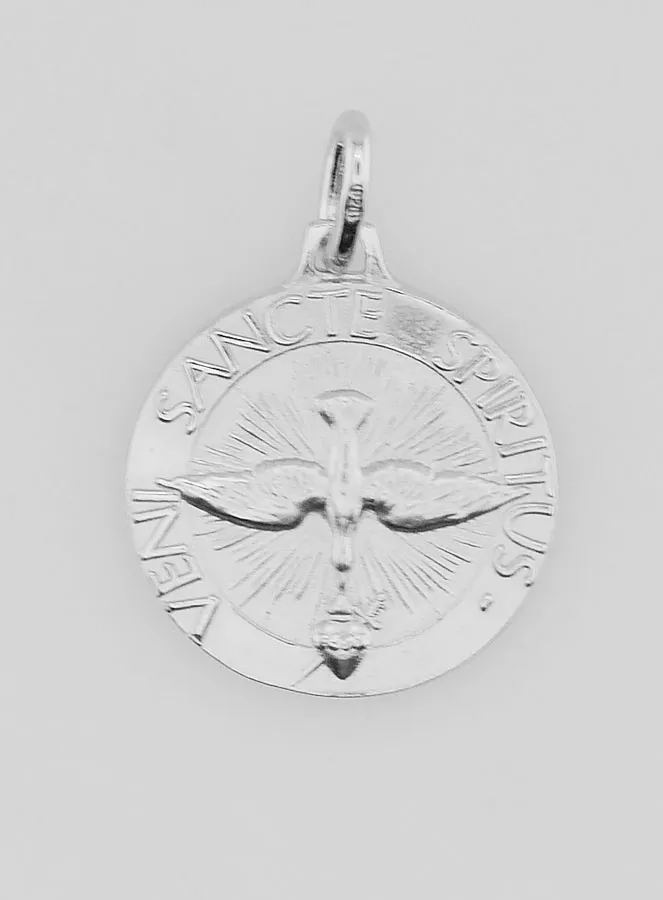 Medal Holy Spirit and Liturgical Hymn - 18mm (pic 1)