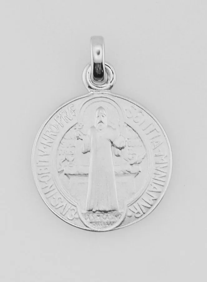 Silver Saint Benedict Medal - 16mm (pic 1)