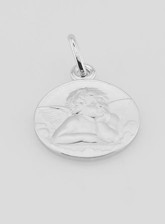 Silver Guardian Angel Medal - 16mm (pic 2)