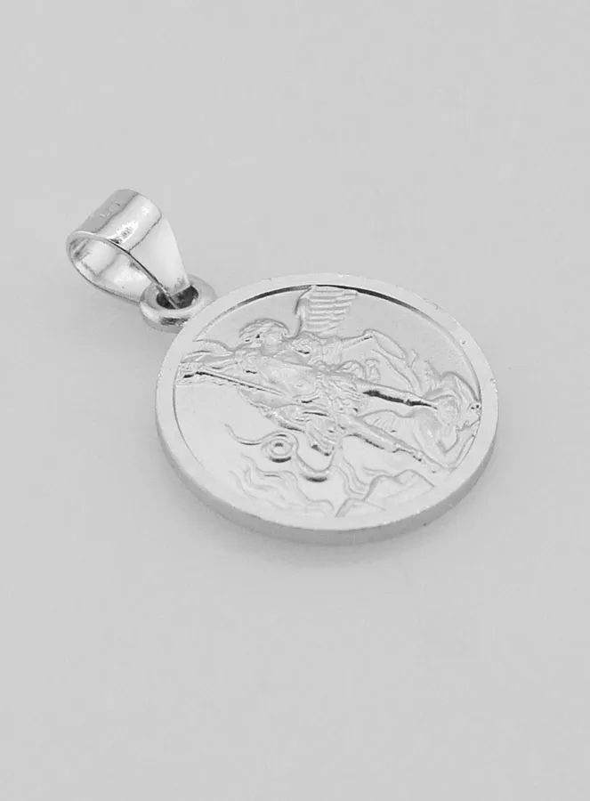 Saint Michael the Archangel Medal in 925 Silver - 14 mm (pic 3)