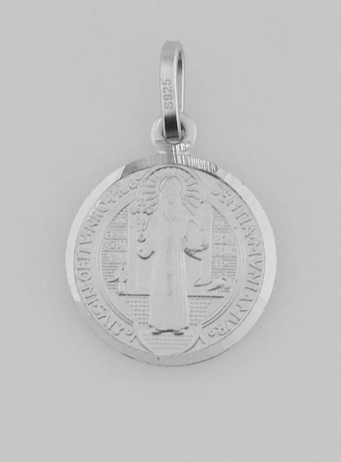 Saint Benedict Silver Medal - 14mm (pic 1)