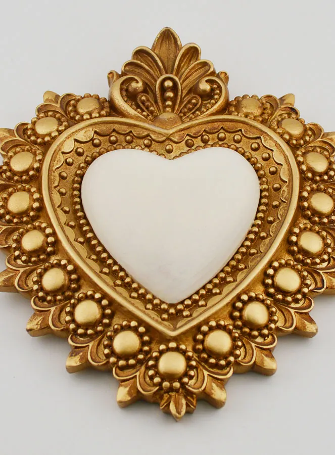 Ex Voto Wall Decoration Gold and Ivory - 13cm (pic 2)