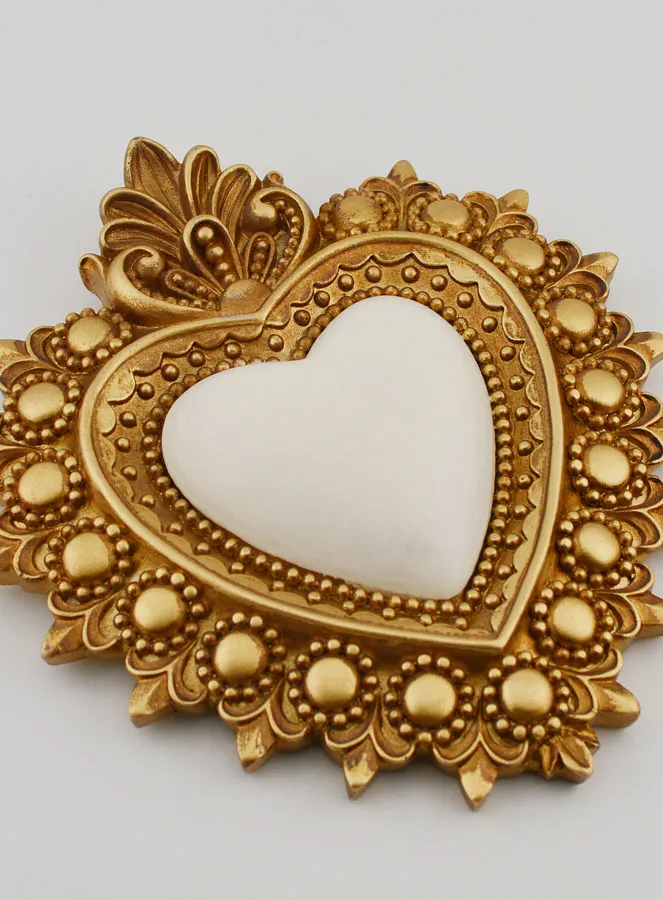 Ex Voto Wall Decoration Gold and Ivory - 13cm (pic 3)