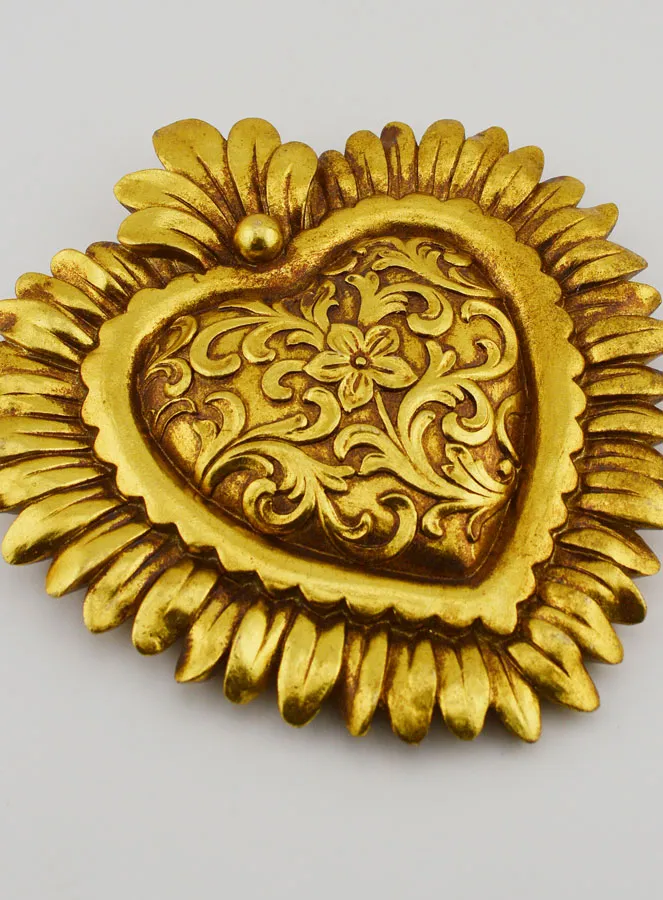 Mural Ex Voto Floral Heart - 16cm (pic 3)