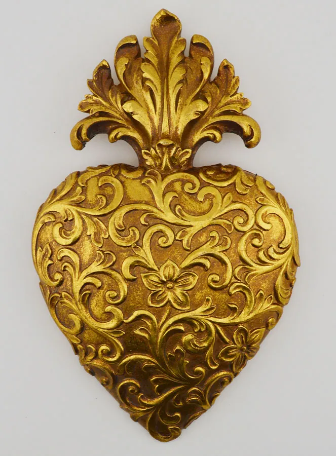 Mural Ex Voto Flowering Heart - 18cm (pic 1)