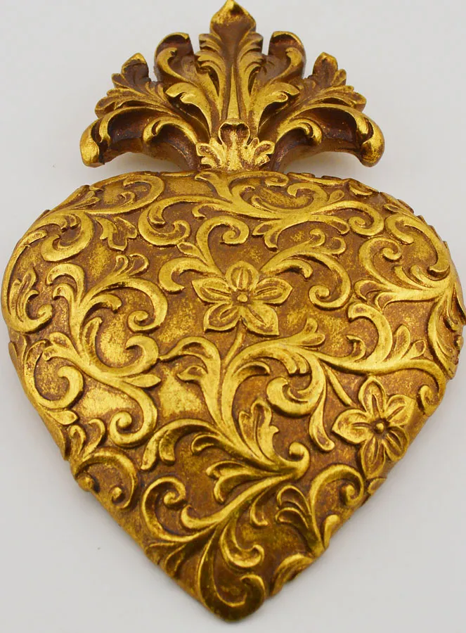 Mural Ex Voto Flowering Heart - 18cm (pic 2)