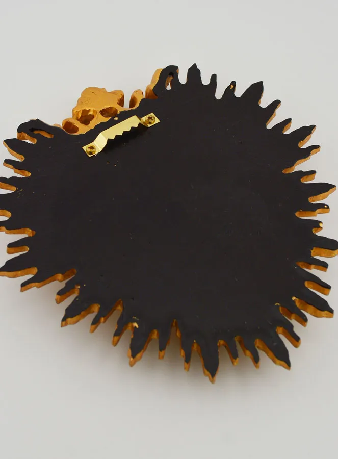 Hanging Ex Voto Crowned Heart - 18cm (pic 4)