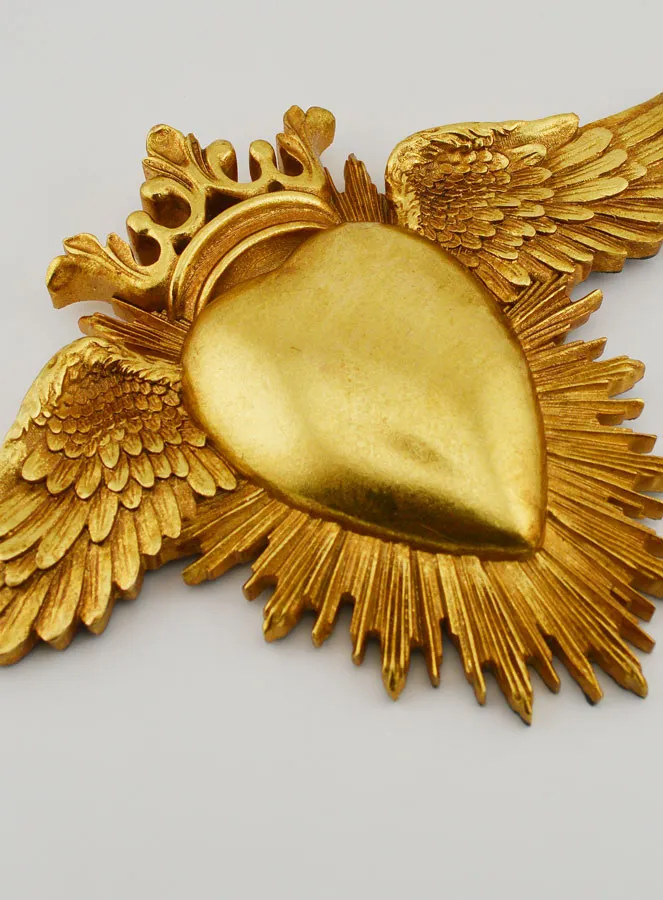 Ex Voto Wall Decoration Winged Heart - 24cm (pic 3)