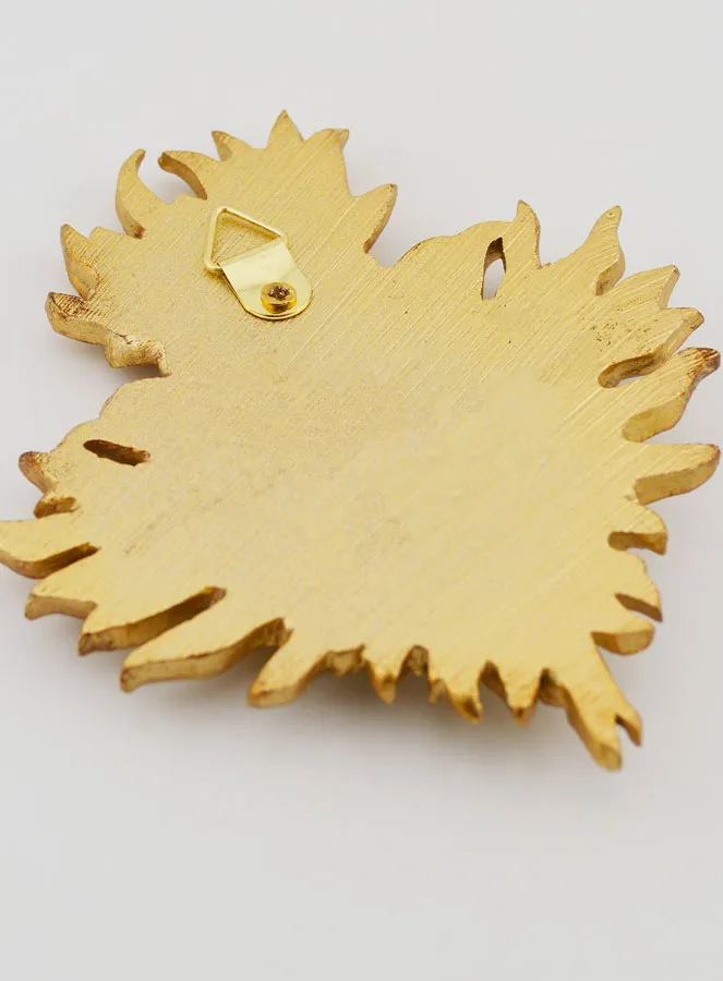 Ex Voto Wall Decoration Gold and Green Almond - 12cm (pic 4)